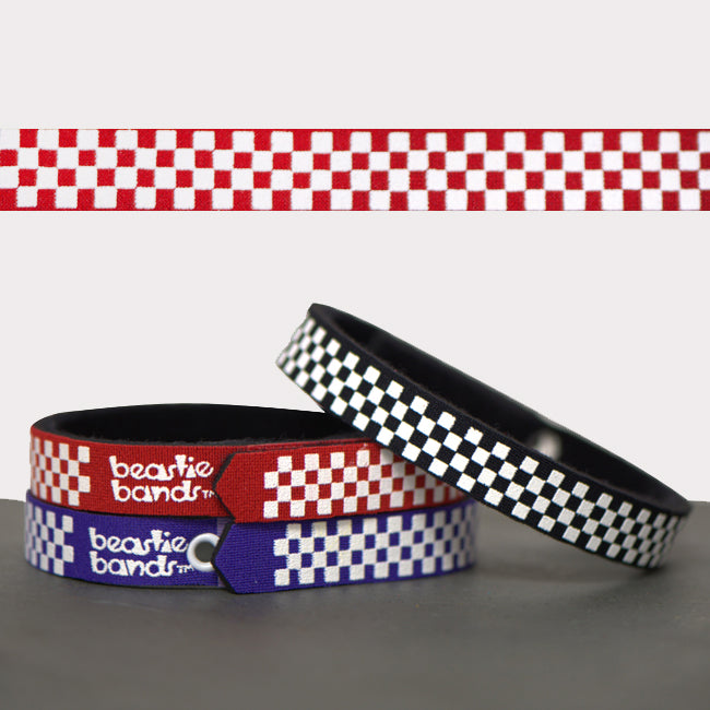 Beastie Band Cat Collars - Symbols + Patterns Collection Checkerboard