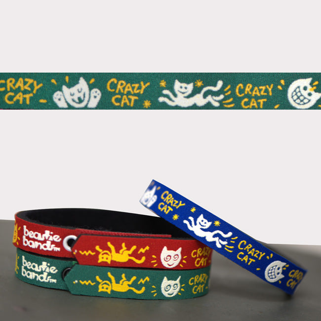 Beastie Band Cat Collars - Fun Phrases Collection Crazy Cat