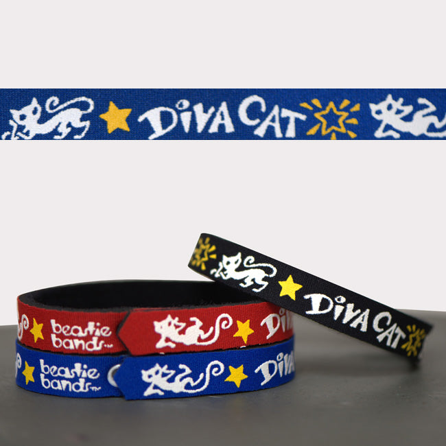Beastie Band Cat Collars - Fun Phrases Collection Diva Cat