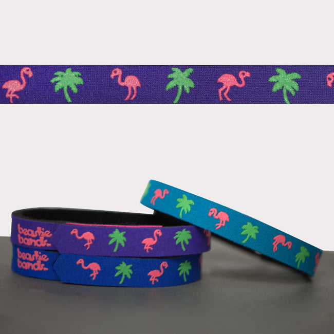 Beastie Band Cat Collars - Aquatic Collection Flamingo + Palms