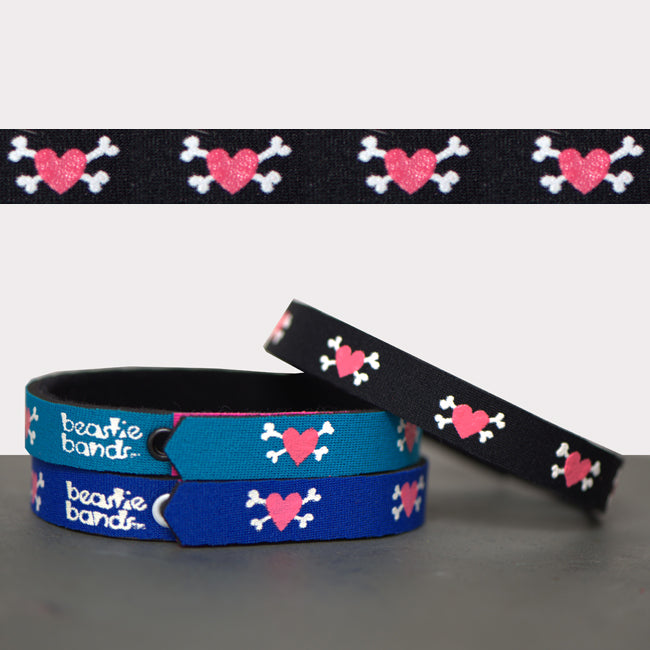 Beastie Band Cat Collars - Spooky Fun Collection Heart + Crossbones