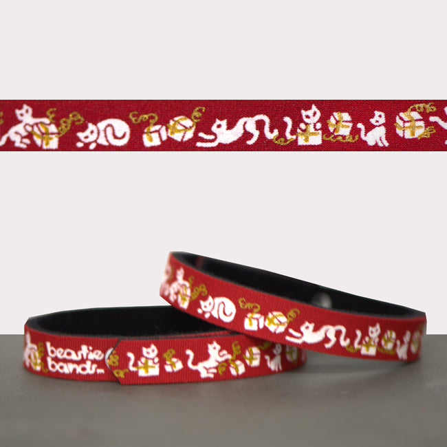 Beastie Band Cat Collars - Holiday Collection Cats + Presents