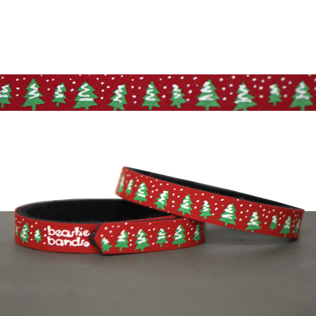 Beastie Band Cat Collars - Holiday Collection Snowy Trees