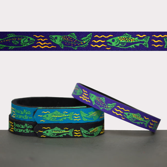 Beastie Band Cat Collars - Aquatic Collection Swimming Salmon