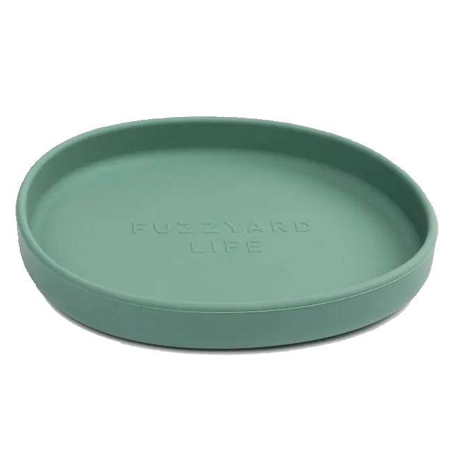 Silicone Cat Dish in Myrtle Green