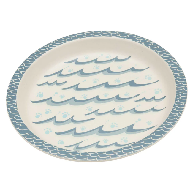 Waves Bamboo Pet Bowl