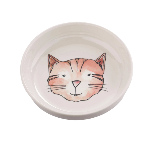 OrePet Watercolor Red Cat Bowl