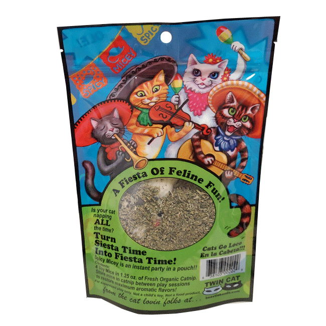 Spicy Micey in Organic Catnip