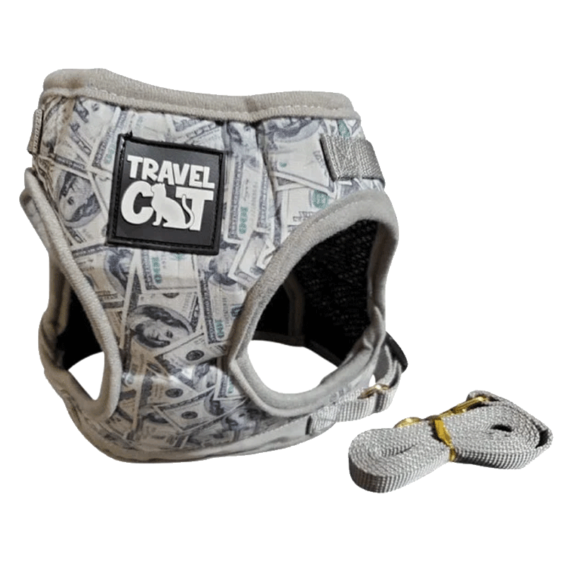 Adventurer Travel Cat Harness and Leash Set Cash Money