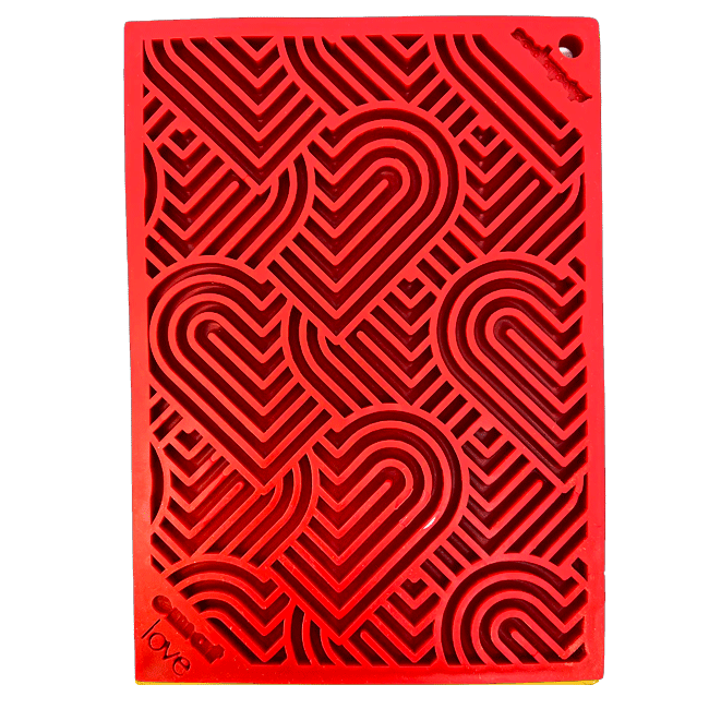 Love Hearts Design Enrichment Lick Mat