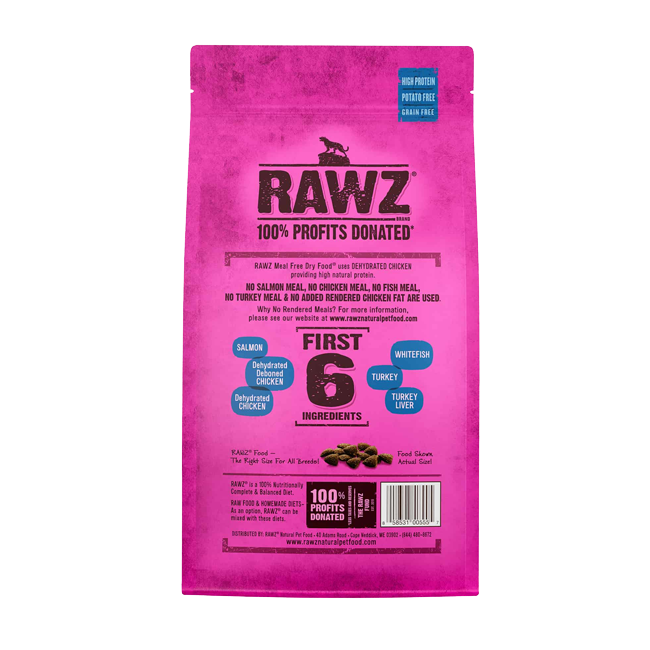 RAWZ Salmon, Dehydrated Chicken & Whitefish Recipe For Cats