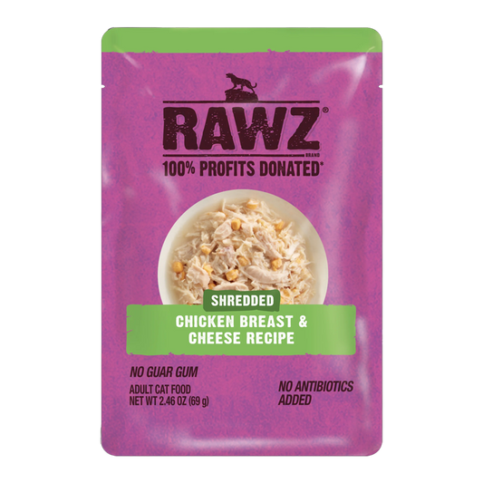 RAWZ Shredded Pouch Chicken Breast & Cheese Cat Food Recipe