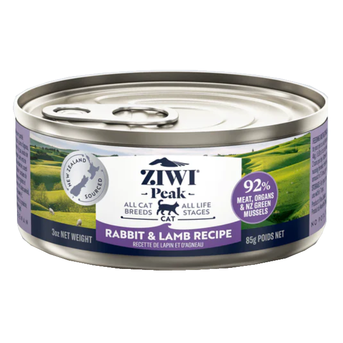 ZIWI PEAK Canned Wet Cat Food - Rabbit & Lamb Recipe