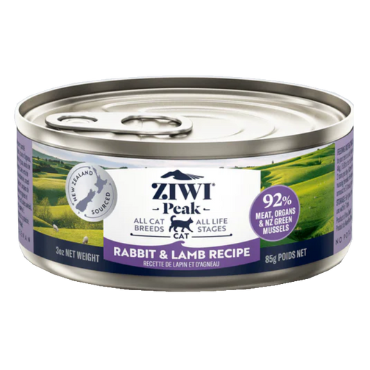 ZIWI PEAK Canned Wet Cat Food - Rabbit & Lamb Recipe