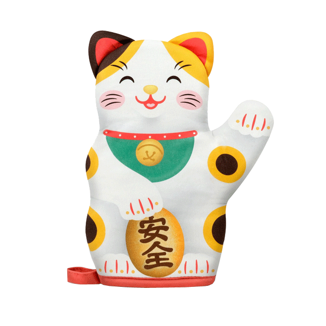 Feline Lucky Cat Oven Mitt