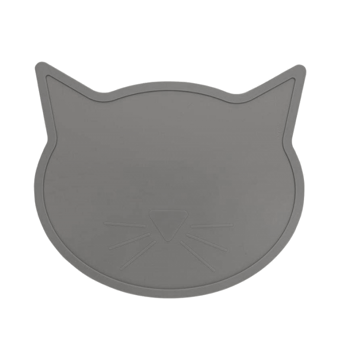 Cat Head Grey Silicone Placemat