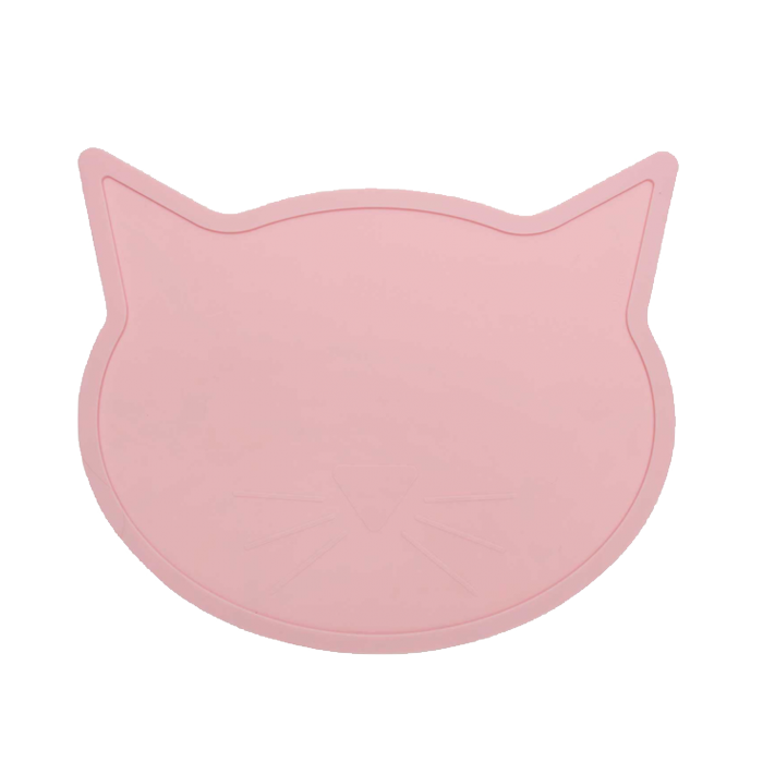 Cat Head Pink Silicone Placemat
