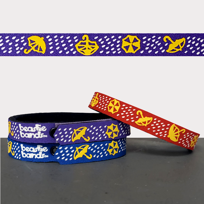 Beastie Band Cat Collars - Aquatic Collection Rainy Day Umbrellas