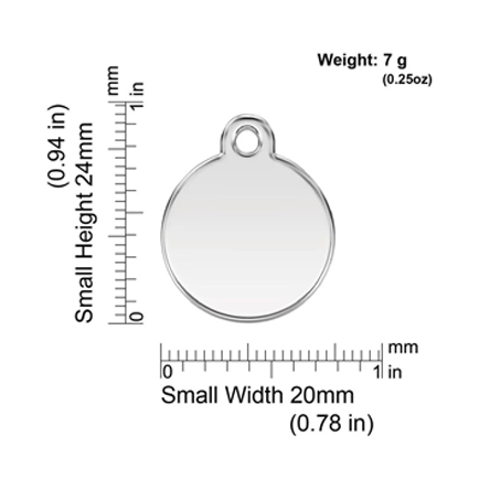 Red Dingo Pet ID Tags - Small Designs 2