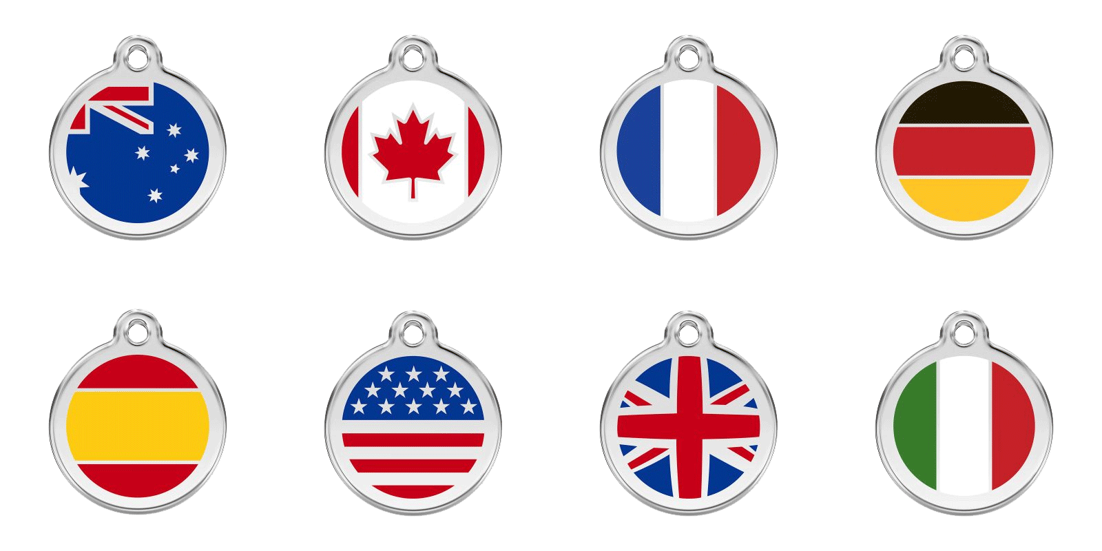 Red Dingo Pet ID Tags - Flag Designs