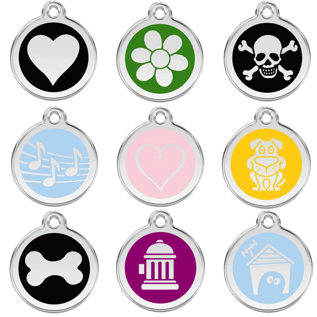 Red Dingo Pet ID Tags - Small Designs 1