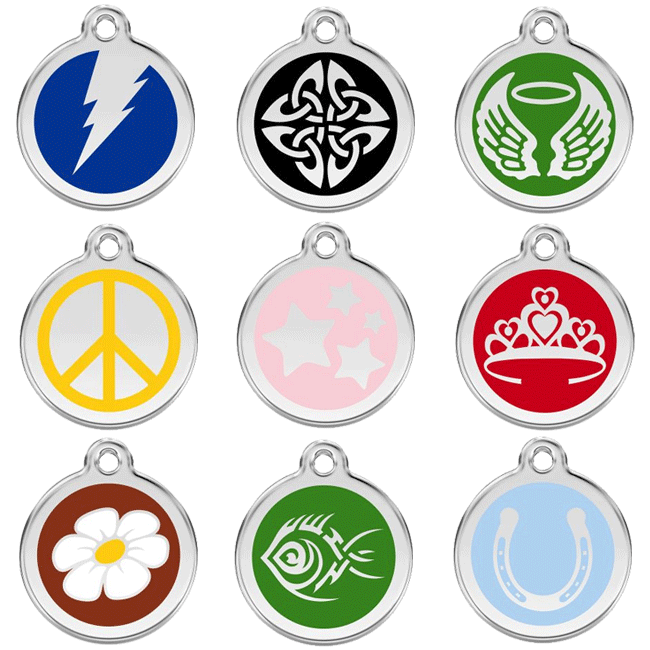 Red Dingo Pet ID Tags - Small Designs 2