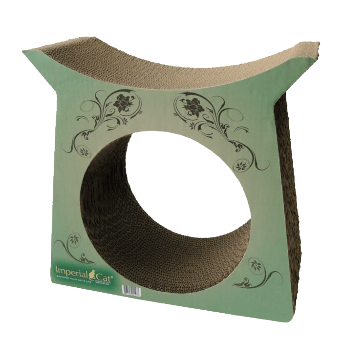 Tower Tunnel Cat Scratcher - Modern Green