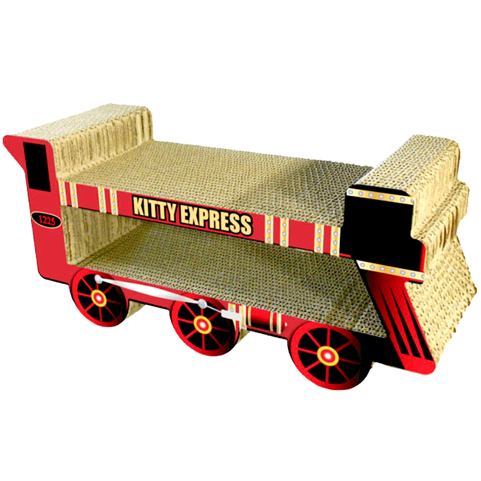 Kitty Express Train Cardboard Cat Scratcher
