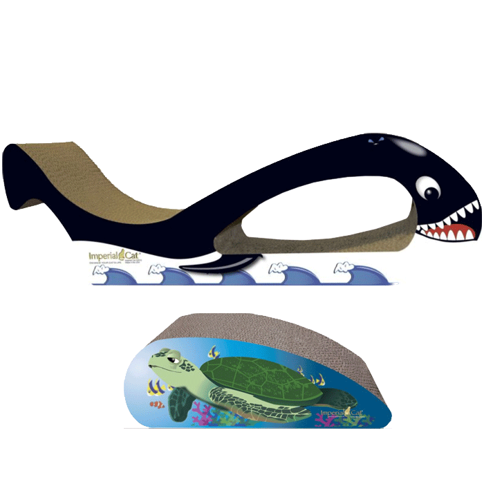 Giant Whale Cardboard Cat Scratcher - Orca