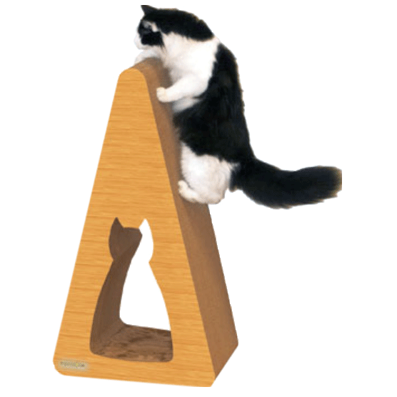 Giant Pyramid Cardboard Cat Scratcher - Woodgrain