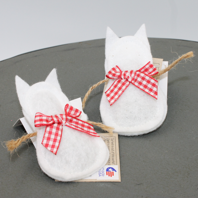 Felt Snow Cat Organic Catnip Toy