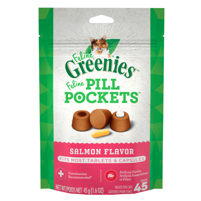 Feline Greenies Pill Pockets, Salmon Flavor