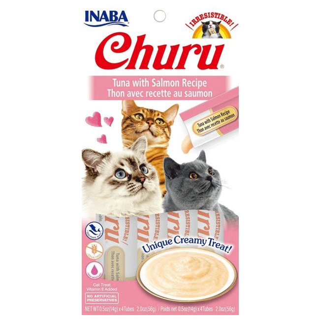 Inaba Ciao Churu Cat Treat Purees Tuna w Salmon Recipe The Cat Connection