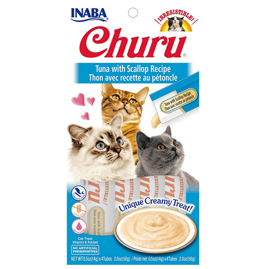 Inaba Ciao Churu Cat Treat Purees - Tuna w/ Scallops Recipe
