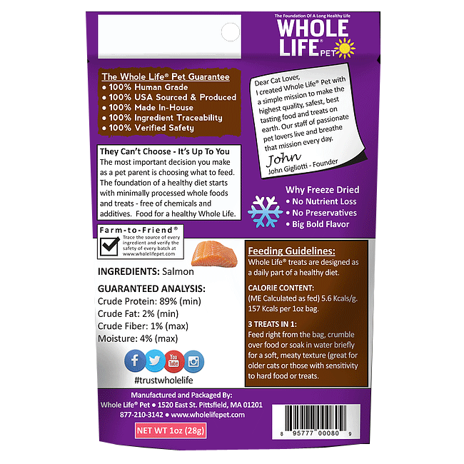 Whole Life Freeze Dried Salmon Treats
