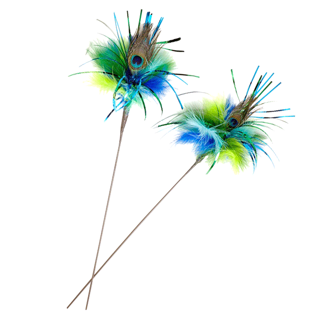 Go Cat Peacock Sparkler Teaser Wand