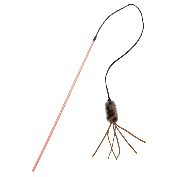 PURRfect Leather Bouncer Wand Cat Toy