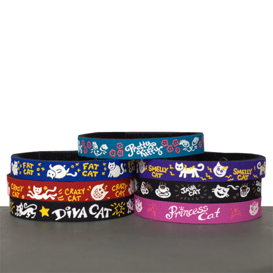 Beastie Bands Cat Collars - Fun Phrases Collection Random