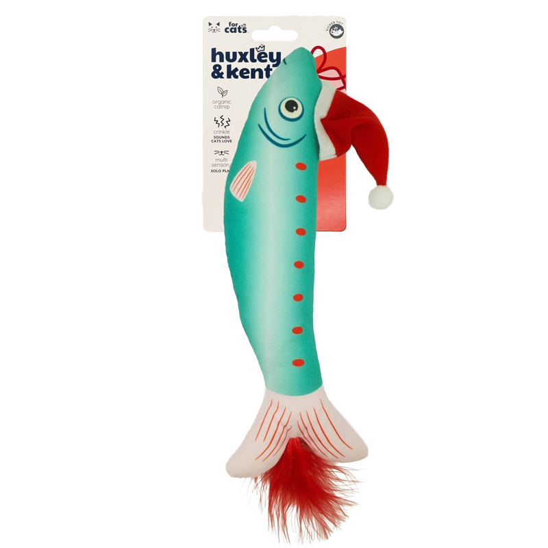Huxley & Kent Merry Fishmas Sardine Kicker Cat Toy