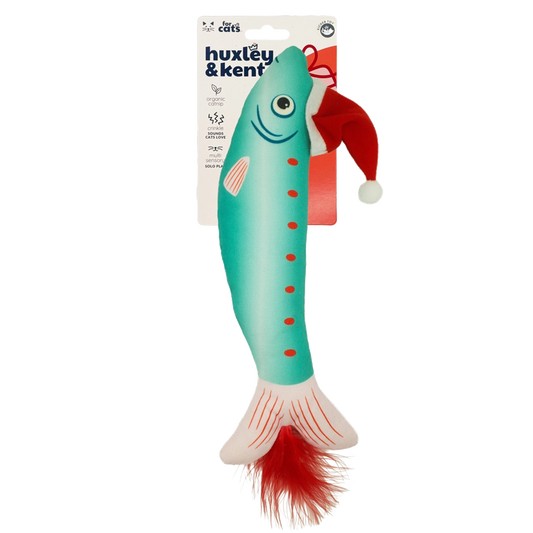 Huxley & Kent Merry Fishmas Sardine Kicker Cat Toy
