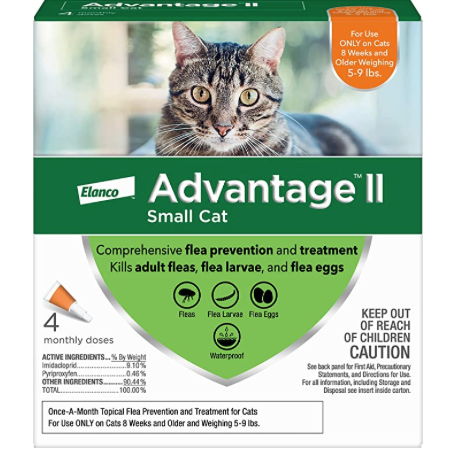 Bayer Advantage II Small Cat, 4 Monthly Doses