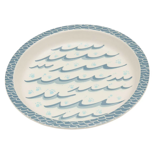 Waves Bamboo Pet Bowl