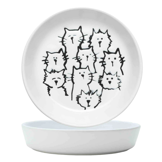 Random Cats Ceramic Pet Bowl