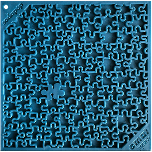 Jigsaw Design Enrichment Lick Mat in Blue