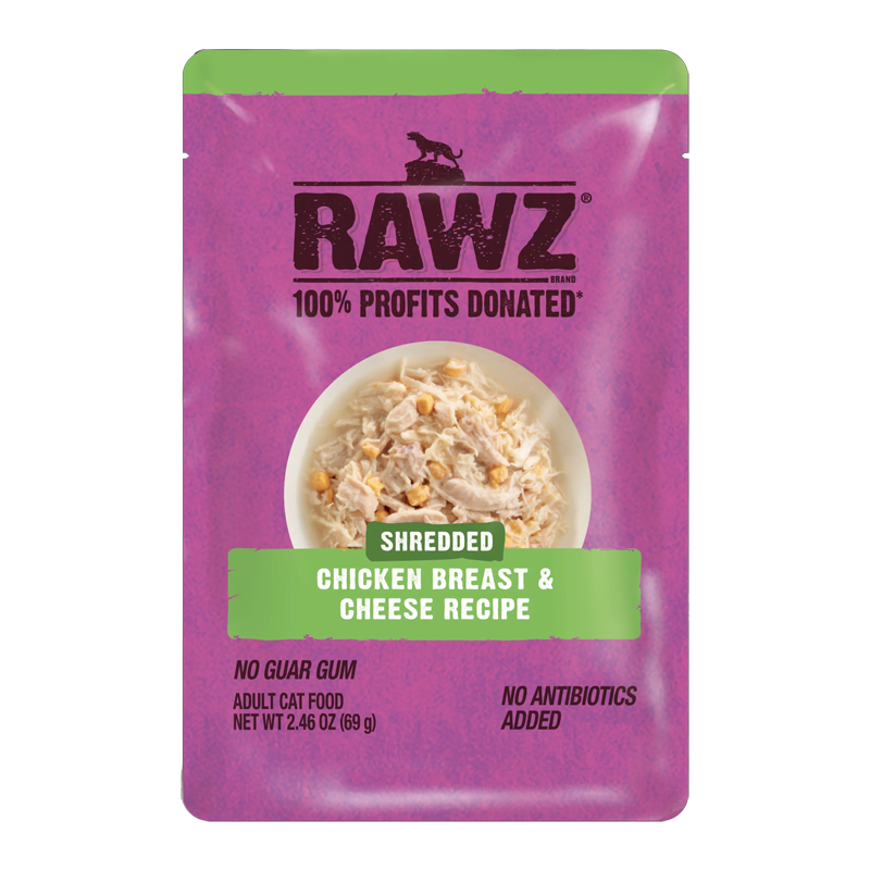 RAWZ Shredded Pouch Chicken Breast & Cheese Cat Food Recipe