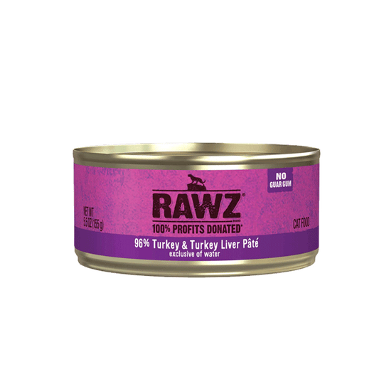 RAWZ 96% Turkey & Turkey Liver Pate for Cats