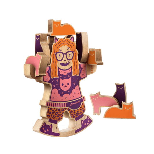 Crazy Cat Lady Wooden Stacking Game