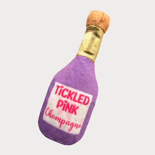 Kittybelles Tickled Pink Champagne Plush Catnip Toy