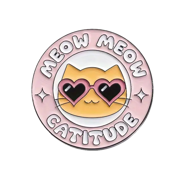 Meow Meow Catitude Lapel Pin