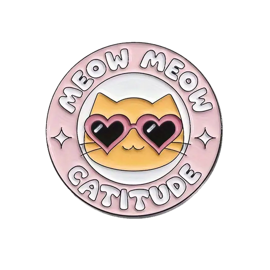 Meow Meow Catitude Lapel Pin